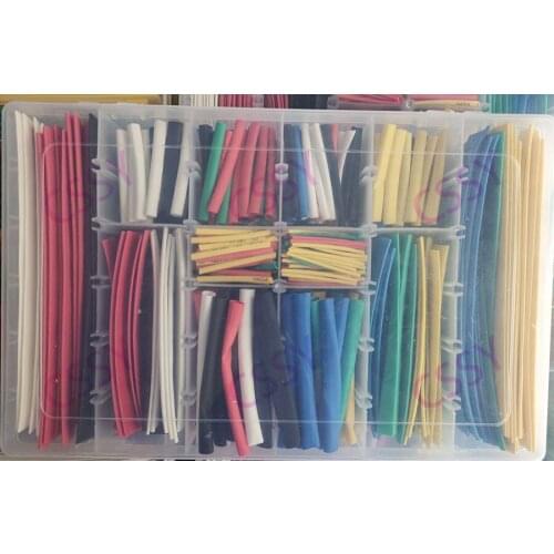 Freeshipping 522pcs 1-12mmFlame Retardant Durable Assorted Colors Ratio 2:1 Polyolefin Heat Shrink Tubing Tube 6 colorful kits