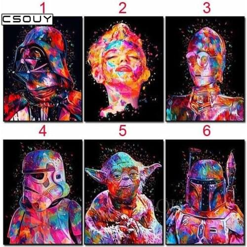 Diy Diamond Embroidery Mechanical Helmets & Aliens Diamond Painting Cross Stitch Full Square & Round Drill Mosaic Decoration Kit