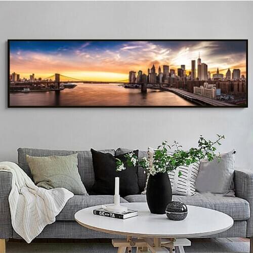 5D Diy diamond painting mosaic embroidery diamond New York Picture Brooklyn Bridge Paintings Wall Stickers For Room decor C534