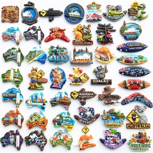 Australia Fridge Magnets Souvenir 3D Resin Kangaroo Koala Surfboard Refrigerator Stickers Australia Tourism Souvenir Gift Idea