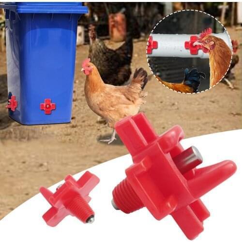 10Pcs Horizontal Side Mount Automatic Poultry Equipment Nipples Clean Drinker Waterer for Chicken