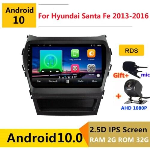 Android 10 Car DVD Multimedia Player GPS For Hyundai Santa Fe ix45 2013 2014 2015 2016 audio auto radio stereo navigation