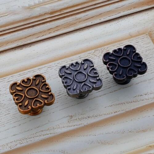 Zinc Alloy Vintage Kitchen Cabinet Knobs And Handles Wardrobe Cupboard Door Pulls Drawer Knobs For Furniture Hardware