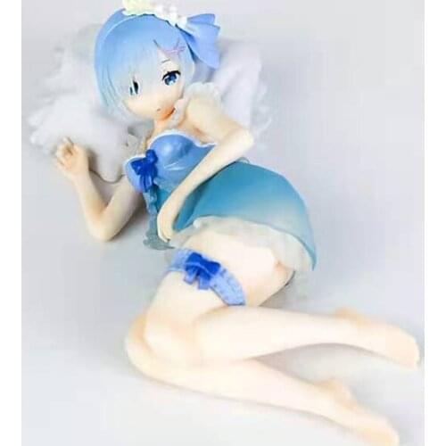Re:Life In A Different World From Zero Rem Anime Action Figure Afternoon Tea Party Sleep Position Sexy Girl PVC Collection Model