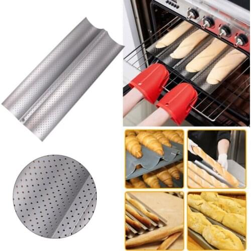 Wave Baguette Mould Baking Tray French Bread Baking Mold Non-toxic 230 Degree Non-stick Wave Bread Baking Tools Baking Pan
