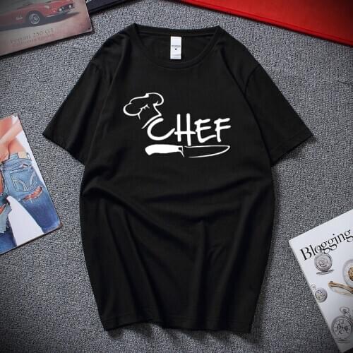 Chef T shirt Funny Cook Tee cap kitchen knife Epicure Clothes Top Fashion Camiseta masculina Cotton Short sleeve T-shirt