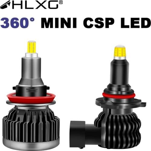 HLXG h1 led canbus H1 h7 led car headlight 6000K bulb Light lamp 9005 9006 360 HB3 HB4 H8 H9 lampada CSP 20000LM luces 60W 12V