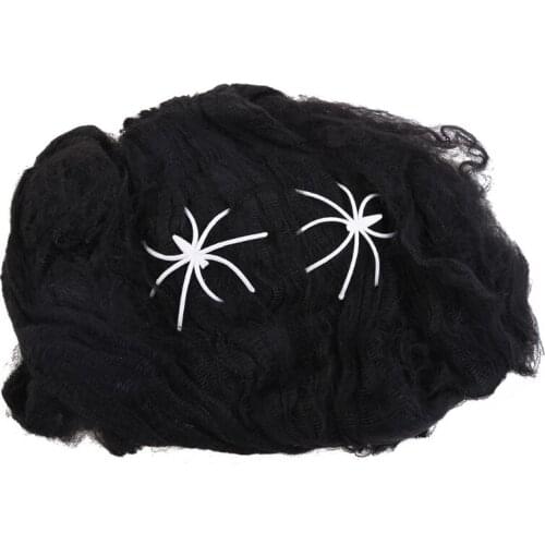 Artificial Spider Web Halloween Decoration Scary Party Scene Props Stretchy Cobweb Horror House Home Accessories