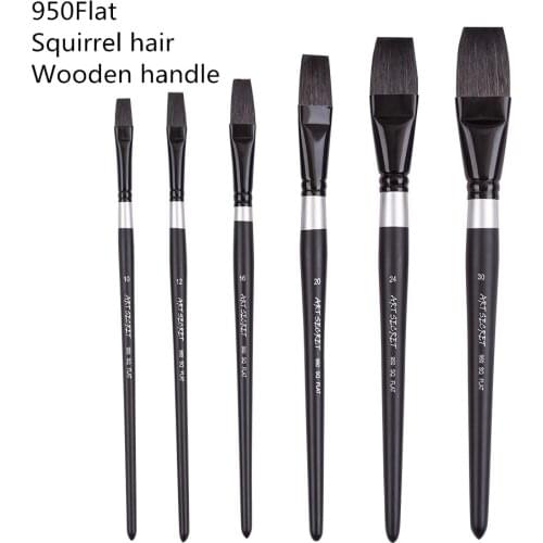 High Quality Watercolor Paint Brushes Anti-Drop Squirrel Hair Wooden Handle Paint Brushes for Artist Quality Supplies