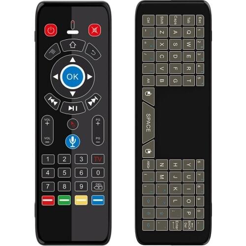 7 Colors Backlights Touch pad game Mini Keyboard for Air Mouse Voice Remote Gyro scope 2.4G IR LED light for TV Box Smart TV