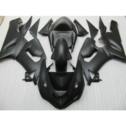 Customize motorcycle parts for Kawasaki NINJA ZX 6R 2005 2006 fairing kit zx6r 05 06 all matte black fairings set HP46