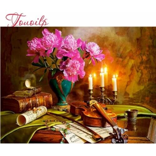 Plein carré diamant peinture fleur 5D bricolage diamant broderie mosaïque Piano Kit décorations maison