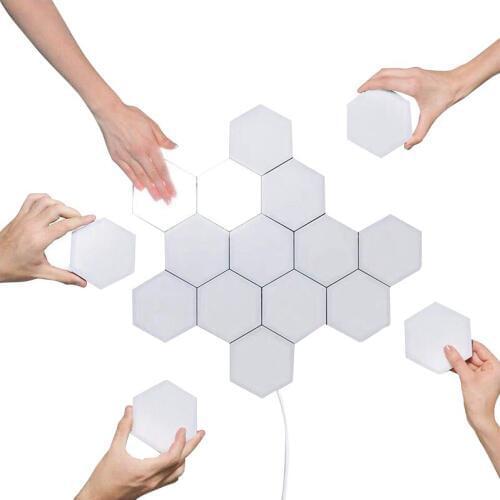 Quantum Light Led Hexagonal Lamps Modular Touch Sensitive Night Lamps Magnetic Hexagons Creative Decoration Wall Light