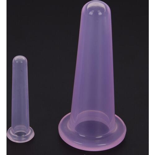 5pcs Anti-cellulite Massager Silicone Face Cupping Cups Jar Vacuum Cans Facial Lifting Body Eye Back Massage+Cleansing Brush