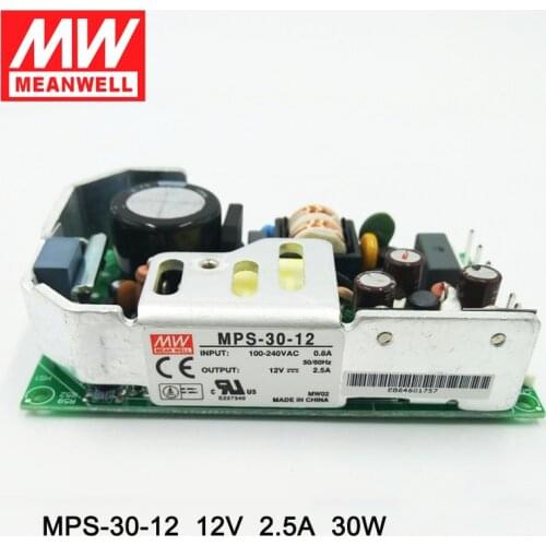 MEAN WELL MPS-30-12 2.5A 12V DC 30W Medical Grade Open Frame Switching Power Supply PCB PSU Transformer Low Leakage Current