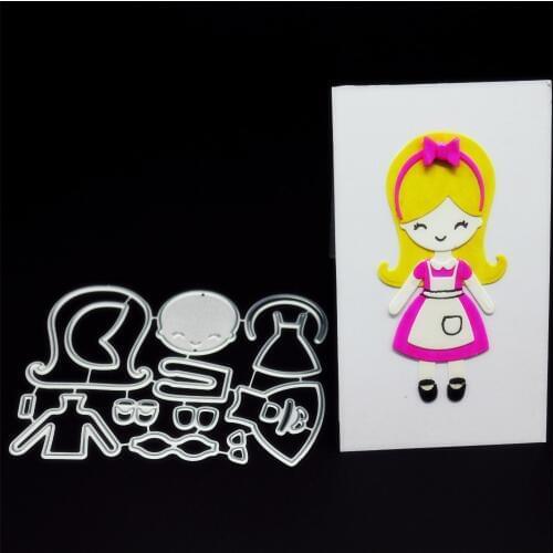 YINISE047 GIRL SCRAPBOOK Metal Cutting Dies For Scrapbooking Stencils DIY Album Paper Cards Decoration Embossing Folder Die CUTS