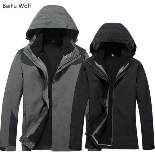 Men And Women Ski Jacket Autumn/Winter Waterproof Detachable Thermal Coat Oudoor Sports Trekking Climbing Hiking Jacket