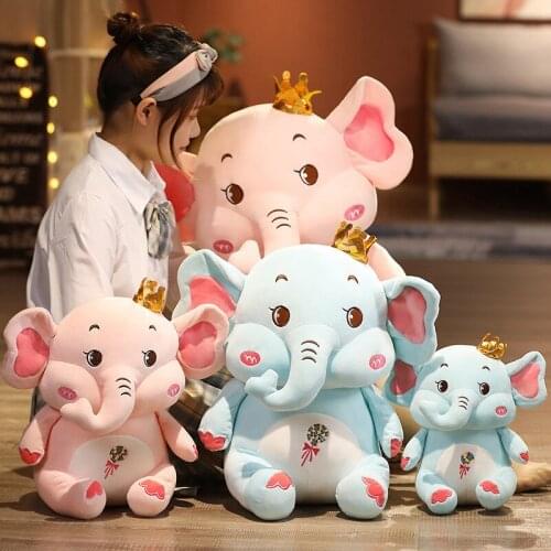 Stuffed Plush ElephantToys Pillow Sleeping Pillow Cute Angel Baby Elephant Doll Plush Toy Boy Girl Birthday Present