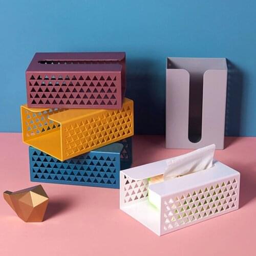 Wall-Mounted Tissue Boxes Bathroom Accessories Organizer Wall Shelf Napkin Holder Storage Box Tissue Holder Home Office Storage