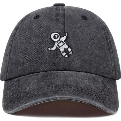 2019 new Washed spaceman embroidery baseball cap available unisex fashion dad hats adjustable cotton snapback hats casual caps