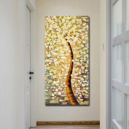 Single Panel Money Tree Art Canvas Prints,Wall Art Pictures,Custom Giclee Printing,Dropshipping Poster Prints For quadros decor