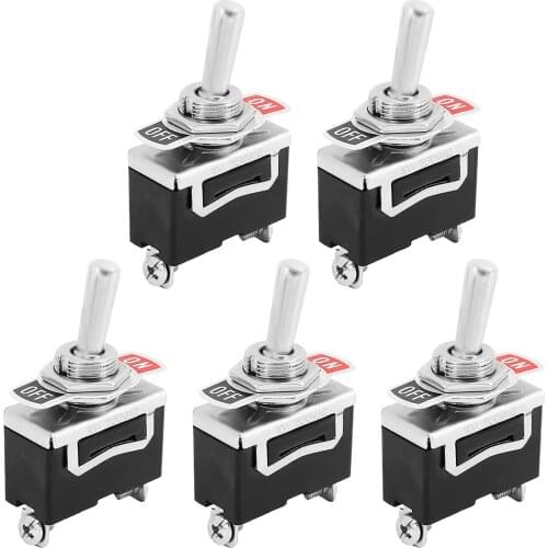 5pcs Good Quality E-TEN1021 Shaking Head Rocker ON-OFF Kippschalter 10A 220V Toggle Switch Motorcycle Accessories