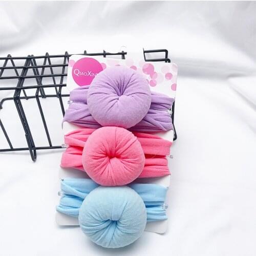 3Pcs/Set Big Knot Baby Headband Soft Cotton Baby Boys Girls Hairband Solid Color Newborn Infant Hair Band Hair Accessories
