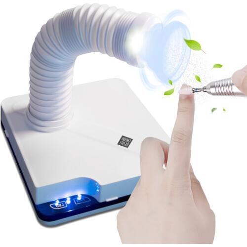 WEVILI Professional Powerful Nail Dust Collector Nail Vacuum No-spilling Filter with Extractor Removable Dust Collecting Port