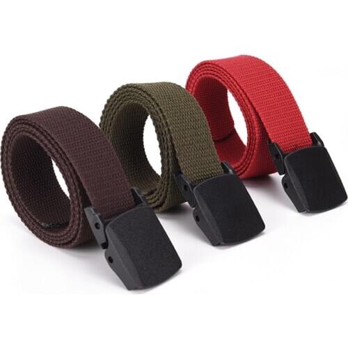 1PC Men Women Waist Belt Waistband Casual Plain Webbing Canvas Belt Strap Belts