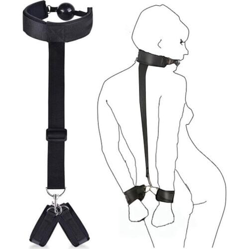 Sex Toys For Woman Erotic Accessories Handcuffs For Sex Couples Games Mouth Gag BDSM Bondage Restraints Fetish Slave Adult Toy