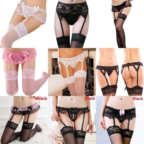 Women Sexy Lingerie Stockings Garter Belt Stripe Elastic Stockings Black Fishnet Stocking Thigh Sheer Tights Pantyhose Dropship