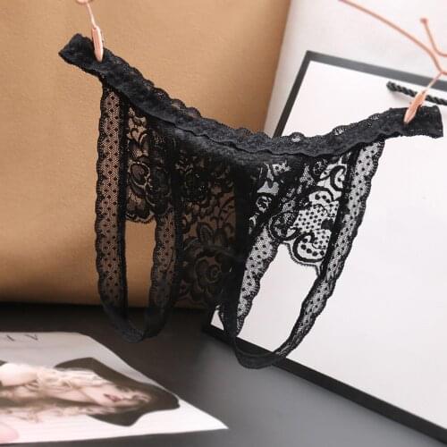 Women Sexy Opening Crotch Panties Lace Open Spandex Crotchless Thongs For Sex Plus Size Female Underpants Sex Briefs Tangas