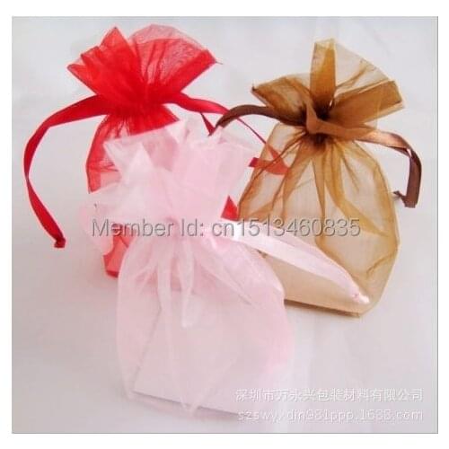100pcs/lot CBRL organza gift bags&pouch, accessories packing, jewelry packaging,Various colors,size customized,wholesale