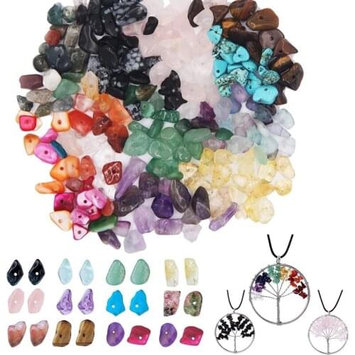 15 Colors Irregular Stone Crystal Chip Beads DIY Home Decoration Natural Crystal Chip Beads Stones Kits For DIY Jewelry