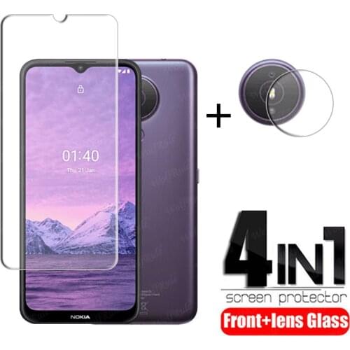 4-in-1 For Nokia 1.4 Glass For Nokia 1.4 Tempered Glass Screen Protector Protective Camera Film For Nokia 1.4 Lens Glass 6.52"