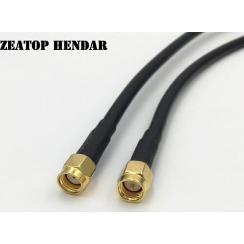 5Pcs RG58 / LMR195 Wire SMA Male Jack to RP-SMA Male Plug RF Extension Coaxial Pigtal Cable Connector 20CM 30CM 50CM 1M 2M 3M 5M