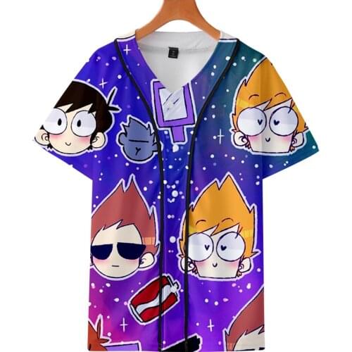 Eddsworld 3D Prints Baseball T-shirt Women/Men Fashion Summer Short Sleeve Tshirt Hot Sale Streetwear Clothes