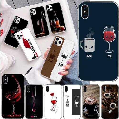 Coffee Wine Cup Phone Case for iphone 12 pro max mini 11 pro XS MAX 8 7 6 6S Plus X 5S SE 2020 XR cover