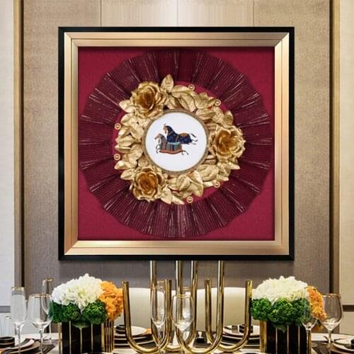 EECAMAIL DIY Diamond Painting Full Diamond Embroidery European Light Luxury Pony Home Decoration Hanging Painting No Frame