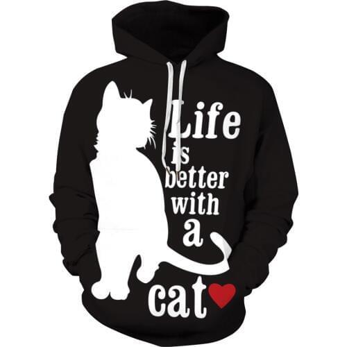 Cat 3D Printed Brand Casual Hoody Sweatshirt Men Tracksuit Hoodie Pullover Streetwear Coat Unisex Hoodies