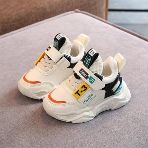 Childrens shoes womens single shoes in spring 2021 boys' and girls' leather sports shoes