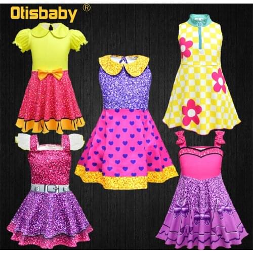Wholesale lot 2-10 Year Children Lol Clothes Child Rainbow Lol Costumes for Girls Princess Birthday Party Holiday Lol Girl Dress