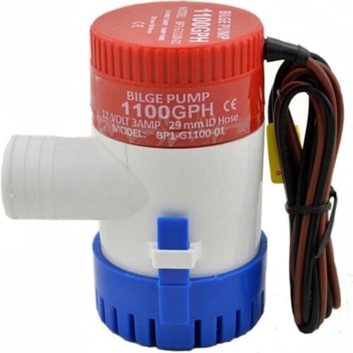 Mini Portable Bilge Pump 12v 1100gph MKBP-G1100-12 12VDC Rule Water Pump for Yart Boat Seaplane Motor Homes Houseboat