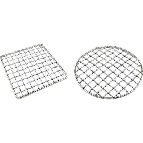 Stainless Steel Camping Grill Grate Mesh Grilling Net Fire BBQ Activities Traveling Picnic BBQ Camping Pot Firewood Rack