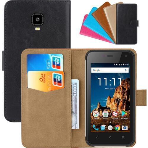 Luxury Wallet Case For Senseit R500 PU Leather Retro Flip Cover Magnetic Fashion Cases Strap