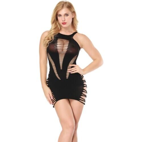 Sex Hot Erotic lingerie Womens Sleep & Lounge sexy sleep tops Hollow nightdress women lingerie elastic underwear intimates slip