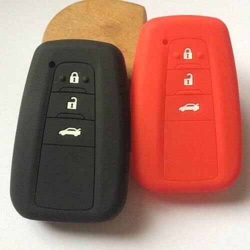 3 button Silicone key fob cover caseprotect skin jacket for Toyota Camry 2017 2018 CHR Prius Corolla RAV4 3 button key cover