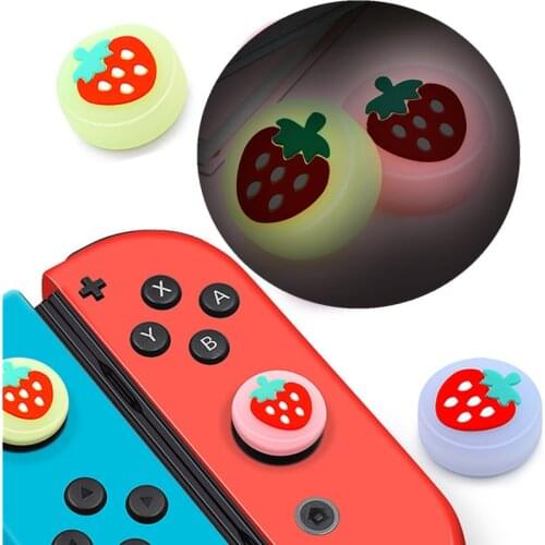 Glow Luminous Fruit Thumb Stick Grip Cap Joystick Cover For Nintendo For Switch NS Lite JoyCon Controller For Nintend Thumbstick