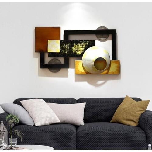 Three-dimensional Wall Decoration Creative Wrought Iron Decoration Living Room Wall Hanging Soft Decoration Home Furnishing