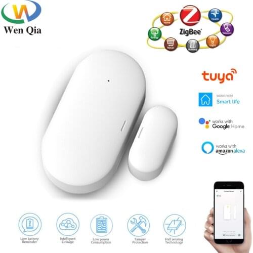 Tuya Smart ZigBee Door Window Sensor Smart Home Wireless Door Gate Window Detectors Open/Close APP Remote Alarm